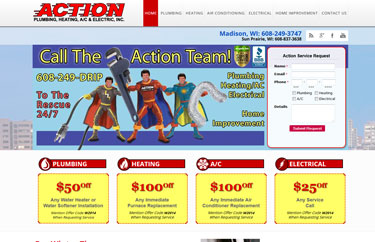 iComEx Launches New Action Plumbing Heating Air Conditioning & Electrical Website