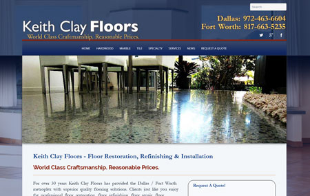 Keith Clay Floors Redesigned Website